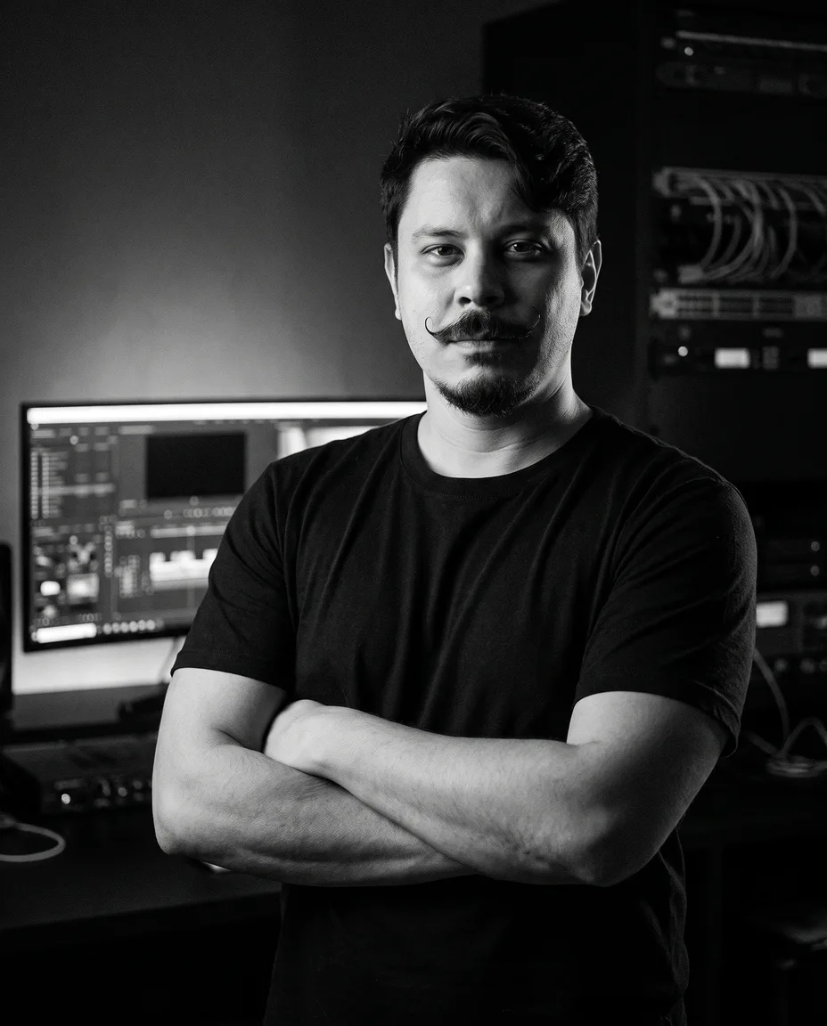 Carlos Pedroso in the edit suite